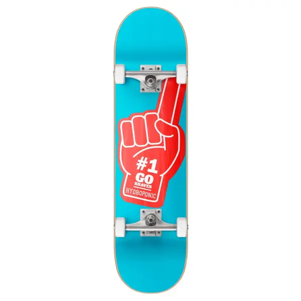 Skateboard Komplettboard Hydroponic Hand (8" - Cyan)