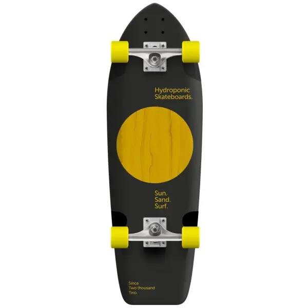 Cruiser Board Hydroponic Square Complete Komplettboard (31.5" - Lunar Black/Yellow)