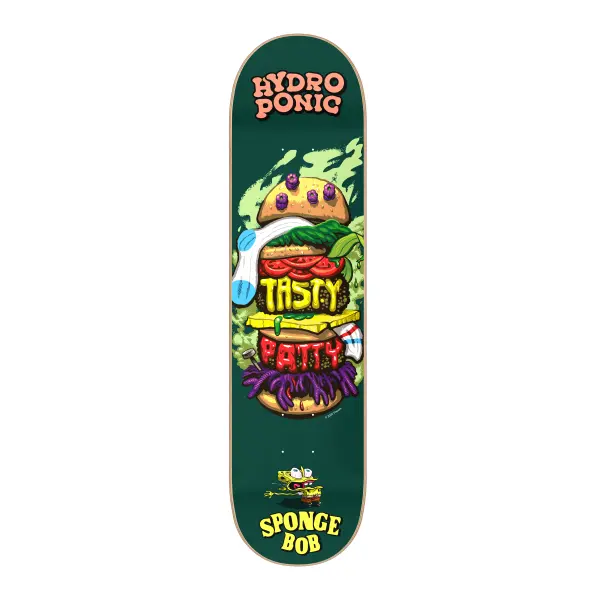 Skateboard Deck Hydroponic X Spongebob Burger (8" - Grün)