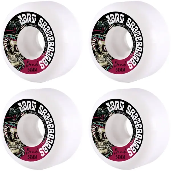 Skateboard Rollen Jart Bondi 83B 4 Stk. (54mm - Weiß/Schwarz/Pink)