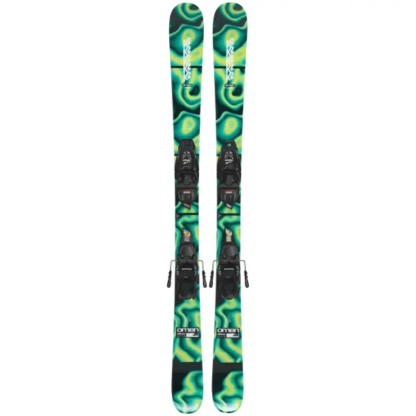 Børneski K2 Omen + FDT 7.0 (139cm - Grøn)