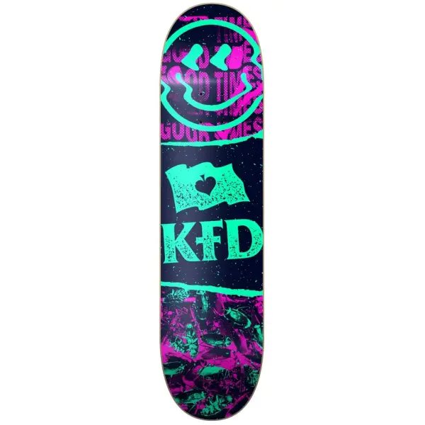 Skateboard Deck KFD Logo DIY (8.25" - Purple)