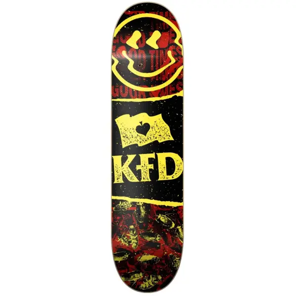 Skateboard Deck KFD Logo DIY (8" - Red)