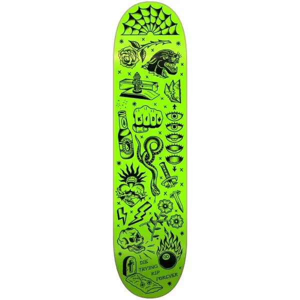Skateboard Deck KFD Premium Wallpaper (8.25" - Flash Green)