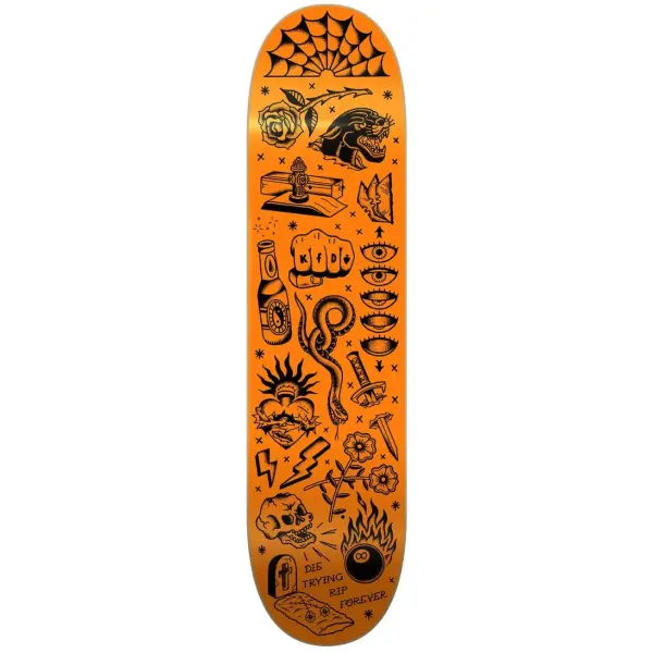 Skateboard Deck KFD Premium Wallpaper (8.75" - Flash Orange)