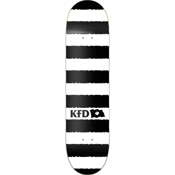 Skateboard Deck KFD Stripes (8" - Weiß)