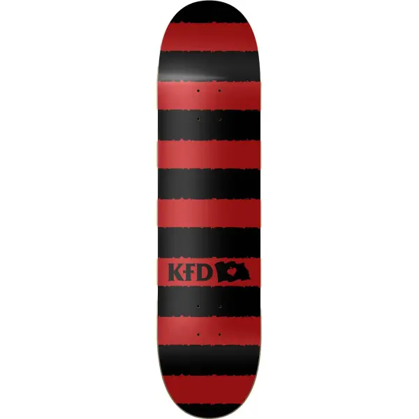 Skateboard Deck KFD Stripes (7.825" - Rot)