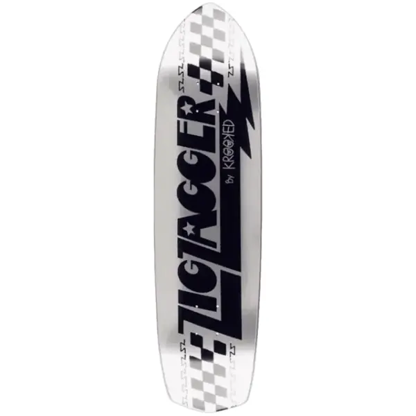 Skateboard Deck Krooked Zip Zagger (8.62" - Silver Foil)