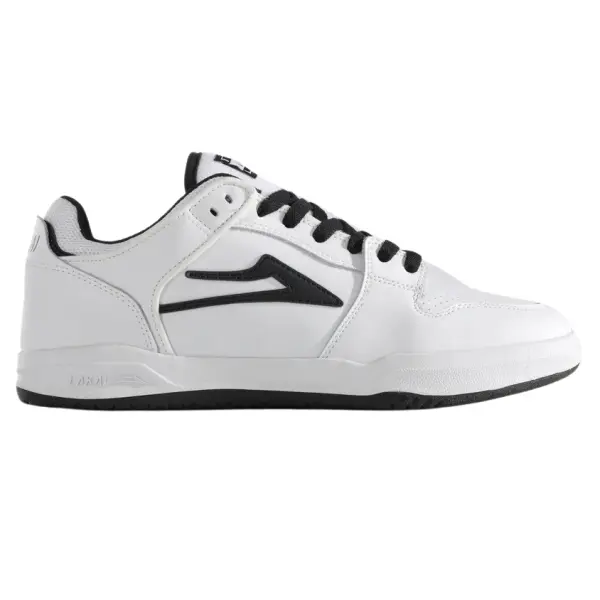 Skateschuhe Lakai Telford Low (White Black Leather - 40.5)