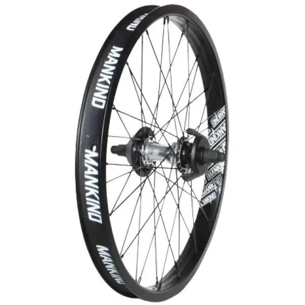BMX Hinterrad Mankind Vision 20" Cassette (Matt Black/Polished Silver - Right hand drive)