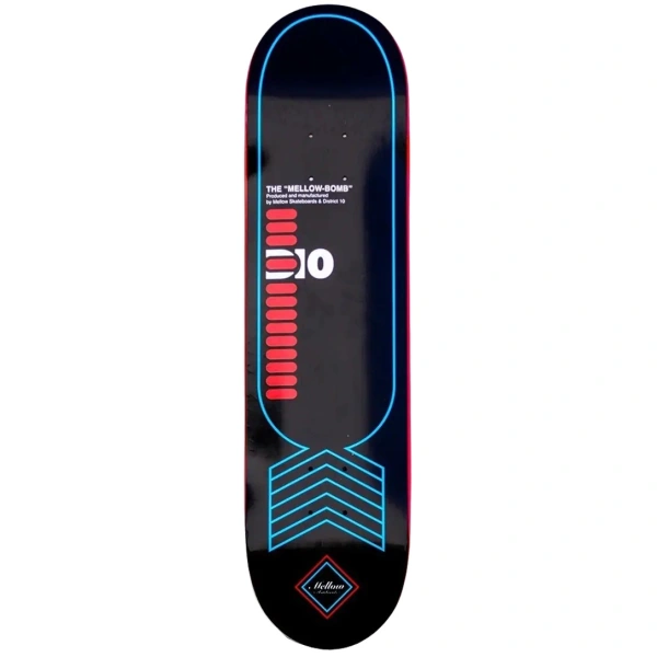 Skateboard Deck Mellow D10 The Bomb (8" - Schwarz)