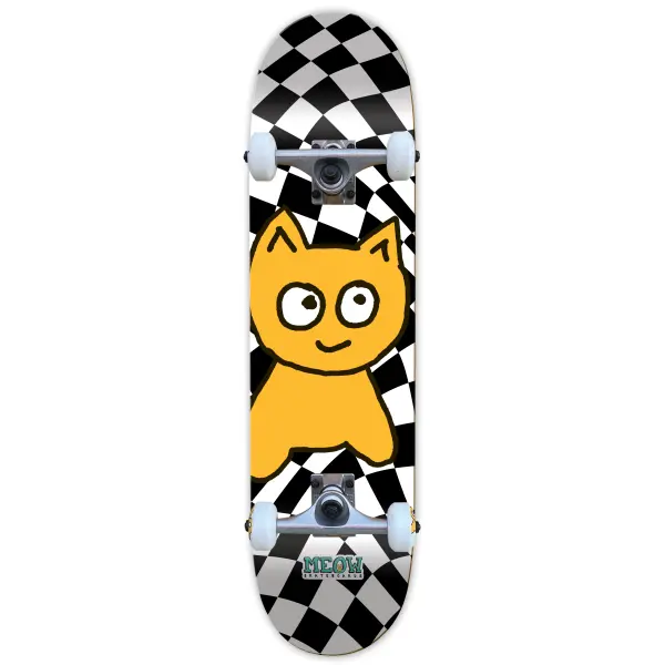Komplet Skateboard Meow Big Cat Checker Twist (7.75" - Sort)