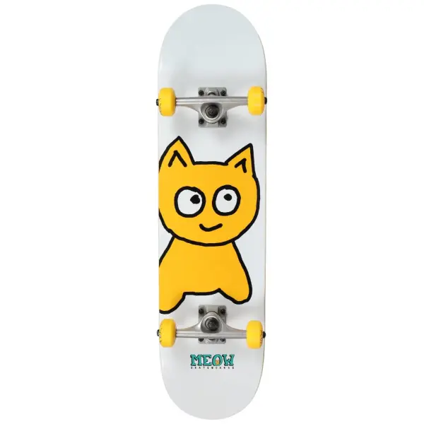 Komplet Skateboard Meow Big Cat (7" - Hvid)