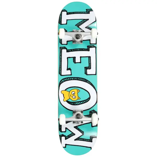 Skateboard Komplettboard Meow Logo (8" - Petrol)