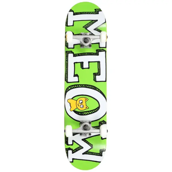 Skateboard Komplettboard Meow Logo (7.75" - Grün)
