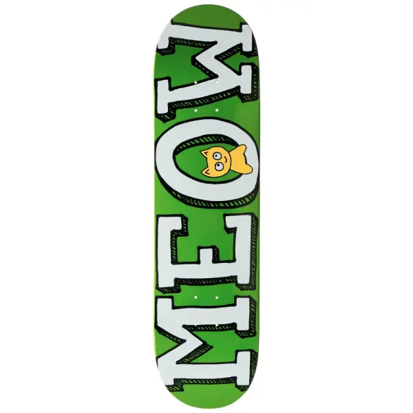 Skateboard Deck Meow Logo (8.25" - Grün)