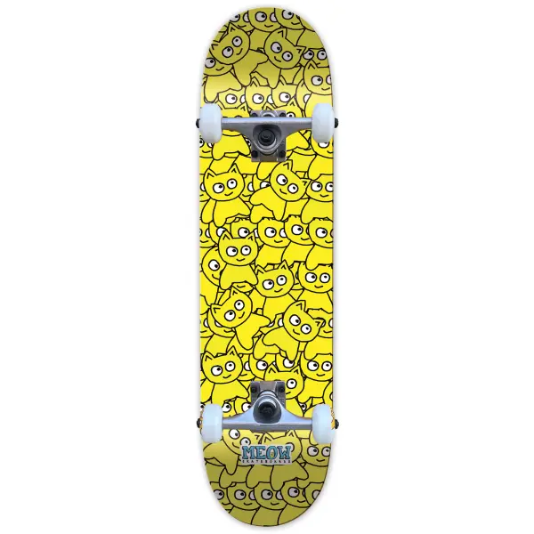 Skateboard Komplettboard Meow Sticker Pile (6.75" - Gelb)