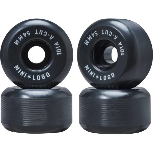 Skateboard Wielen Mini Logo A-Cut 101A 4-Pack (54mm - Zwart)