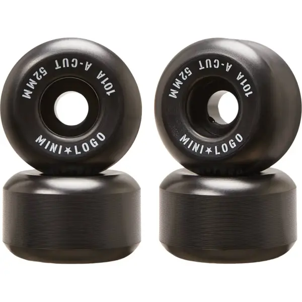 Skateboard Wielen Mini Logo A-Cut 101A 4-Pack (52mm - Zwart)