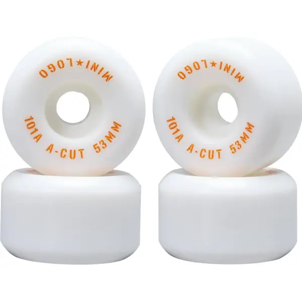 Skateboard Wielen Mini Logo A-Cut 101A 4-Pack (53mm - Wit)