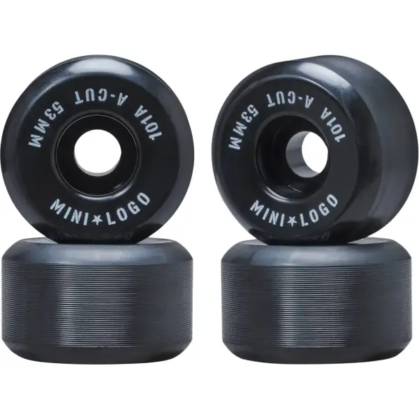 Skateboard Wielen Mini Logo A-Cut 101A 4-Pack (53mm - Zwart)