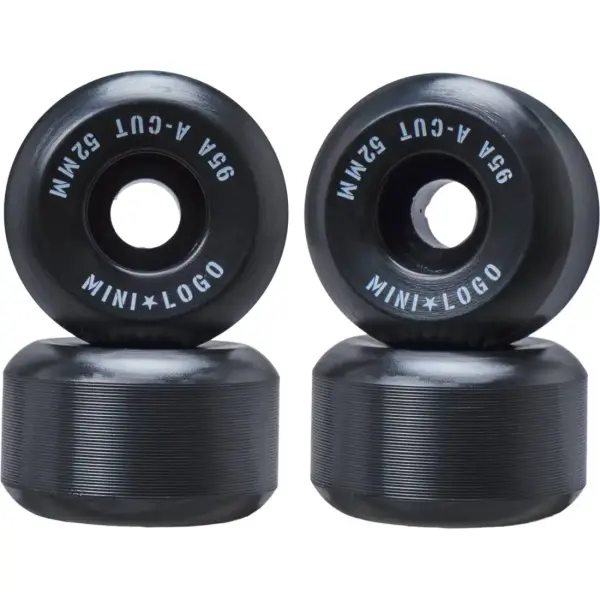 Skateboard Wielen Mini Logo A-Cut 95A 4-Pack (52mm - Zwart)