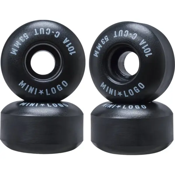 Skateboard Wielen Mini Logo C-Cut 2 101A 4-Pack (53mm - Zwart)