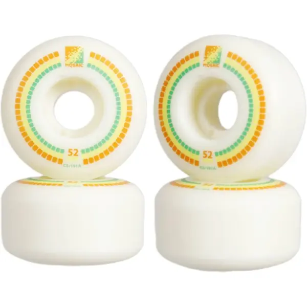 Skateboard Rollen Mosaic CS Classic 101A 4 Stk. (52mm - Weiß/Orange/Gelb)