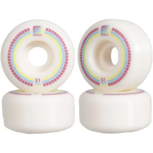 Skateboard Rollen Mosaic CS Classic 101A 4 Stk. (51mm - Weiß/Lila/Blau)