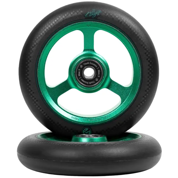 Stunt Scooter Rollen North Index 2 Stk. (110mm - Emerald/Black)