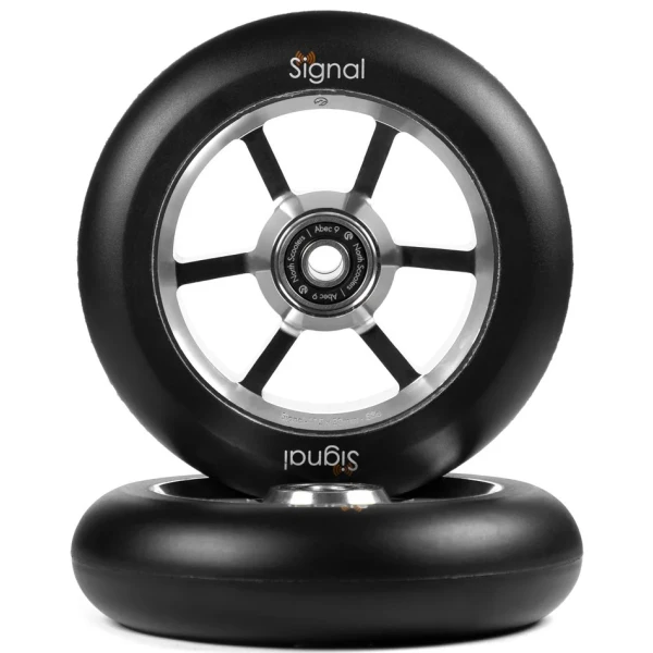 Hjul Til Løbehjul North Signal 2-Pak (110mm - Silver/Black)