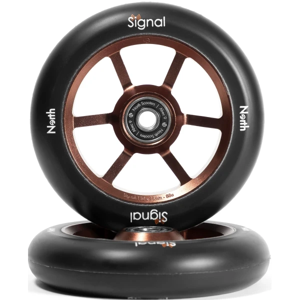 Hjul Til Løbehjul North Signal 2-Pak (110mm - Rust/Black)