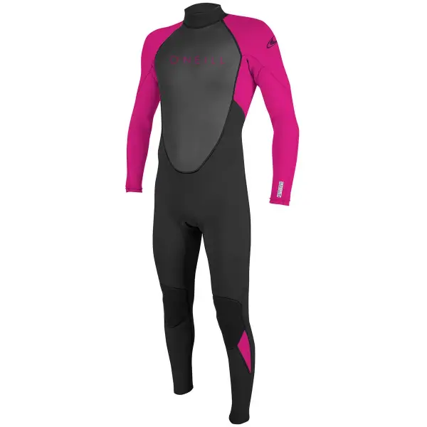 Youth Reactor 3/2mm Back Zip Full, våtdrakt junior BLK/BERRY