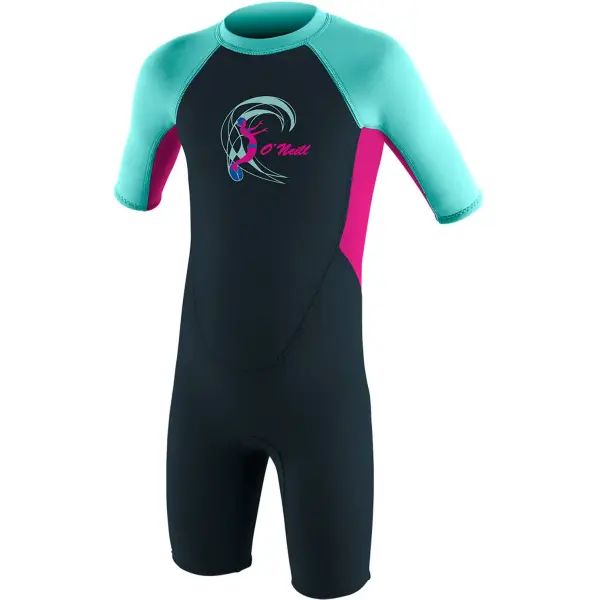 Kinder Wetsuit O'Neill Reactor Shorty 2mm Back Zip (1 - Slate/Berry/Seaglass)
