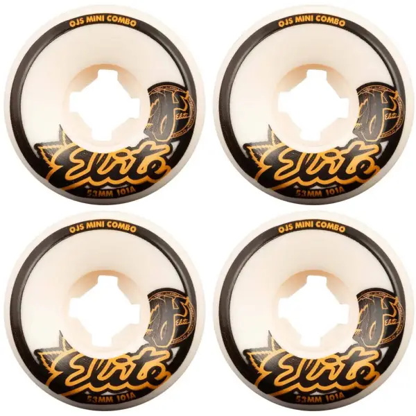 Skateboard Rollen OJ's Elite Combo 101A 4 Stk. (53mm - Weiß)
