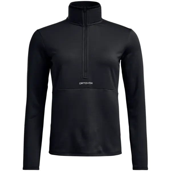 Ski Mid Layer Ortovox Fleece Light Zip Neck W (L - Black Raven)