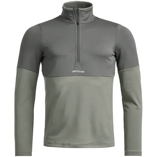 Ski Mid Layer Ortovox Fleexe Light Zip Neck (L - Green Sage)