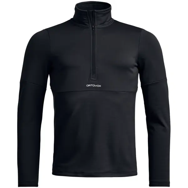 Ski Mid Layer Ortovox Fleexe Light Zip Neck (L - Black Raven)