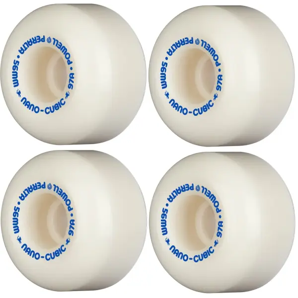 Skateboard Wielen Powell Peralta Nano-Cubic 97A (56mm - Wit)