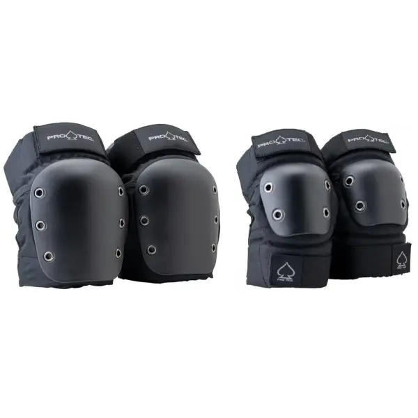Pro-Tec Street Skate Pads 2-Pack (L - Black Open)