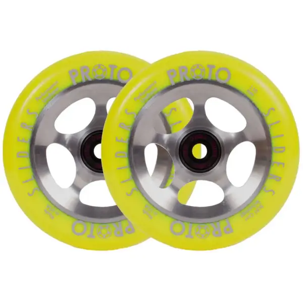 Stunt Scooter Rollen Proto Sliders Starbright 2 Stk. (110mm - Yellow On Raw)