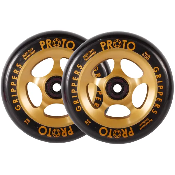 Stunt Scooter Rollen Proto Spoked Grippers 2 Stk. (110mm - Black On Gold)