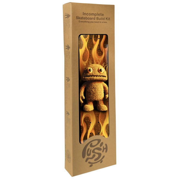 Skateboard Børn Push Mr Furry FP Incomplete (7.75" - Rød)