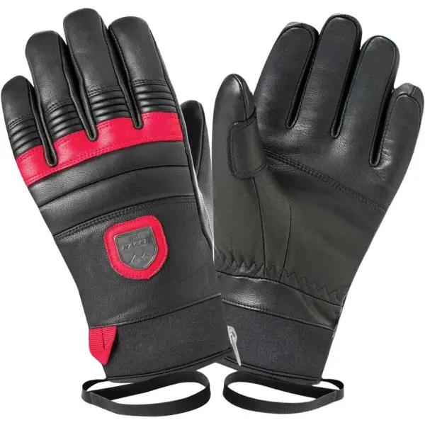 Handschuhe Racer 90 Leather Damen Ski (6 - Schwarz/Rot)