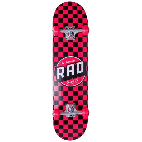 Skateboard Komplettboard RAD Checkers (7.75" - Rot)