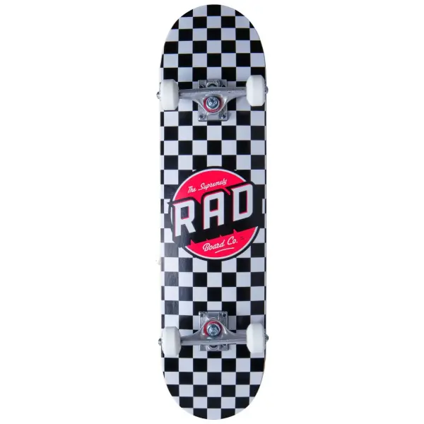 Skateboard Komplettboard RAD Checkers (7.75" - Schwarz)