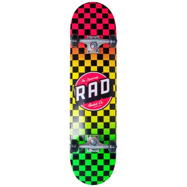 Skateboard Komplettboard RAD Checkers Progressive (8" - Rasta)