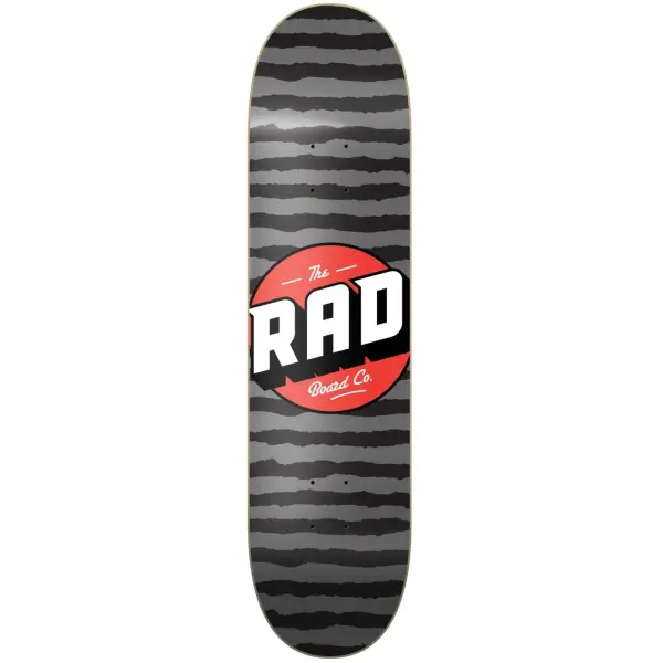Skateboard Deck RAD Stripes Logo (8.375" - Grey)