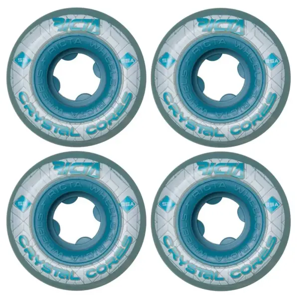 Skateboard Rollen Ricta Crystal Cores 95A 4 Stk. (52mm - Blau)