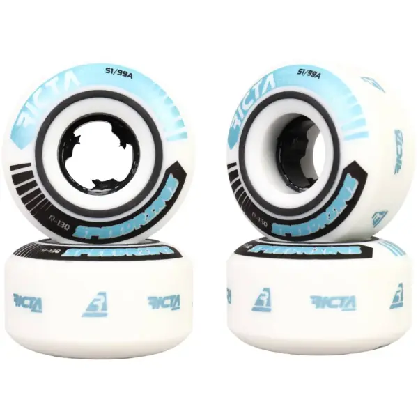Skateboard Rollen Ricta Speedrings 99A Slim 4 Stk. (51mm - Weiß/Schwarz/Blau)